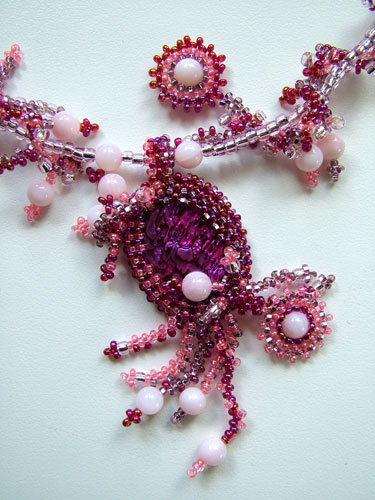 Lynn Davy Beading - Flora's Treasure Necklace (detail) exclusive to Westcoast Jewellery