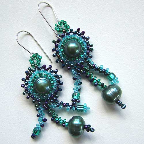 Lynn Davy Beading - Mermaid's Treasure Earrings bead kit exclusive to Westcoast Jewellery