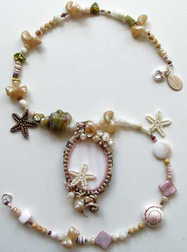 Lynn Davy Beading - Summer on the Beach necklace.  Photography by Joanna Bury