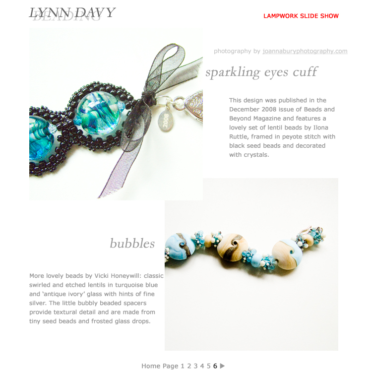 Lynn Davy Beading - Sparkling Eyes Cuff and Bubbles