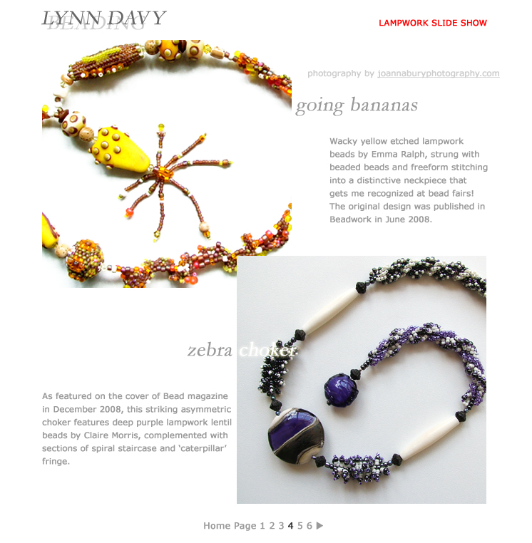 Lynn Davy Beading - Going Bananas and Zebra Choker